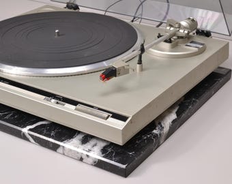 Black Marble 18.25x14.5x0.75 Isolation Platform for Turntable, Turntable Base, Turntable Display