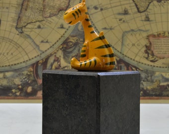 Antique Brown Granite Sculpture Base - 3.125"