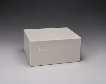 Architectural Series – Quiet Form | White Stone Display Base | Minimalist Stone Pedestal | Modern Sculpture Plinth