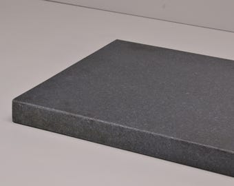 Black Granite Art Display Base: Honed Sculpture Stand (21.5x10.5x2)