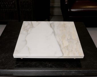Turntable Platform 18x16 High-Fidelity Audio Platform , White Turntable Stand, Turntable Base, Stone Base for Turntables & Source Components