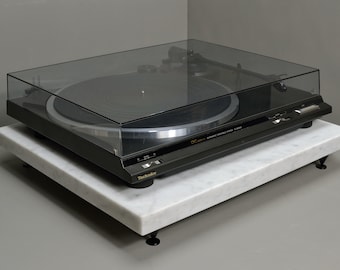 High-Fidelity Audio Platform Turntable Platform 18x16, White Turntable Stand, Turntable Base, Stone Base for Turntables & Source Components