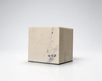 DizzyStone Architectural Series – Natural Marble Display Base for Sculpture & Decor (6x6x6)