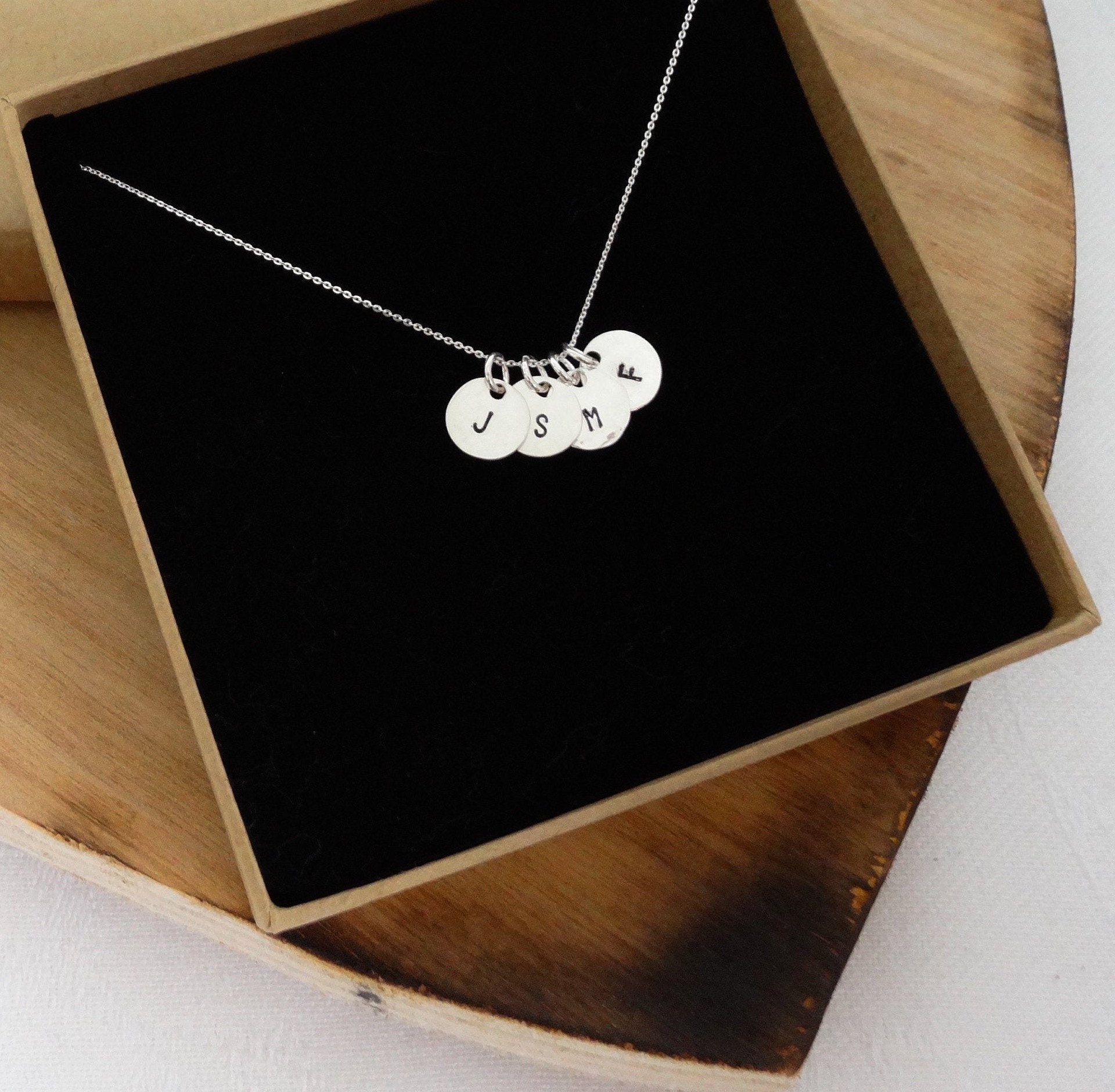 Initial Necklace Gift for Women Sterling Silver Custom Letter - Etsy UK