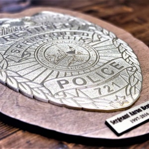 Distintivo personalizzato inciso della polizia o dei vigili del fuoco per tutti gli stati e dipartimenti