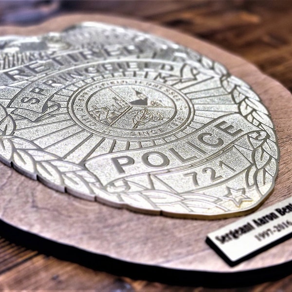 Custom Engraved Police or Fire Department Badge for all States and Departments