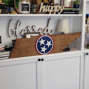 Handmade Tennessee Flag Wood Sign: TN Home Decor