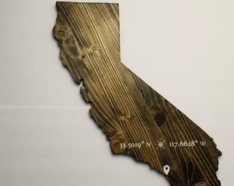 California Holz Zustand Outline, Holz Zustand Zeichen, Zustand Ausschnitt, Zustand Zeichen, Familienname etabliert Zeichen, Hochzeit Gästebuch Alternative