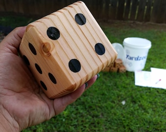 Personalized Yardzee: Handmade Wooden Yard Dice Set