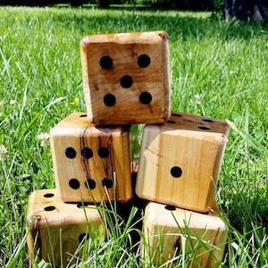 DICE ONLY Yardzee, Farkle, Lawn Dice, Yard Game, Yard dice, Lawn Game, Wedding Reception Game, Outdoor Wedding, family game, outdoor game, image 1