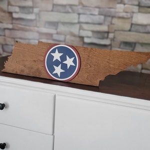 Handmade Tennessee Flag Wood Sign: TN Home Decor