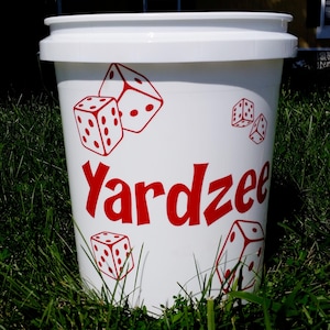 Yardzee Bucket Only: White 2-Gallon Bucket with Lid