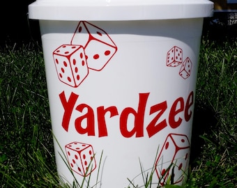 BUCKET ONLY! Yardzee, Farkle, Lawn Dice, Yard Game, Yard dice, Lawn Game, Wedding Reception Game, Outdoor Wedding, family game, outdoor game