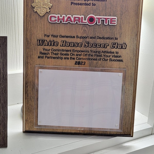 Custom Sports Sponsor Appreciation Plaque