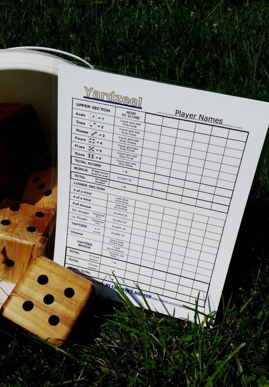 Extra Yardzee Score Cards Extra Farkle Score Cards Dry Erase Etsy