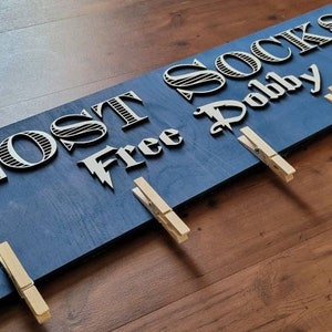 Funny Lost socks laundry room decor sign, Lost socks looking for sole mates, Free Dobby socks sign