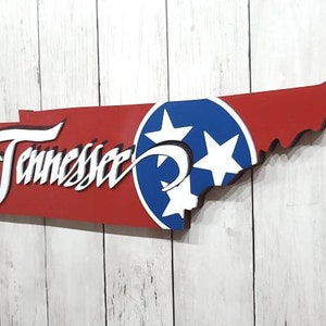 Handgemaakt bord van Tennessee State Wood: driesterren woondecoratie