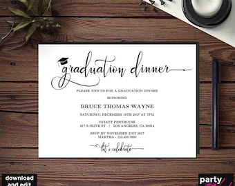 graduation dinner etsy