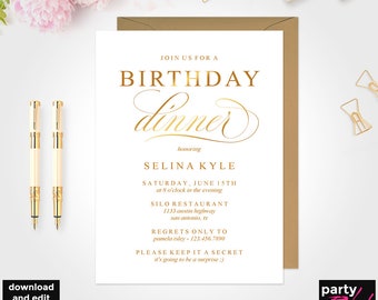 Dinner Party Invite Etsy