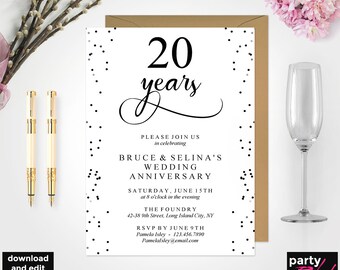 anniversary invites etsy