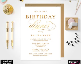 dinner invitation etsy