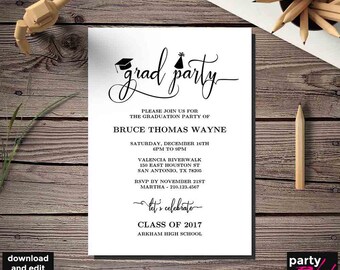 grad party invite etsy graduation party invitations