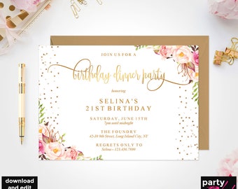 dinner party invite etsy