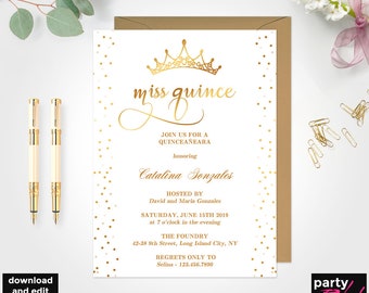 quinceanera invites etsy