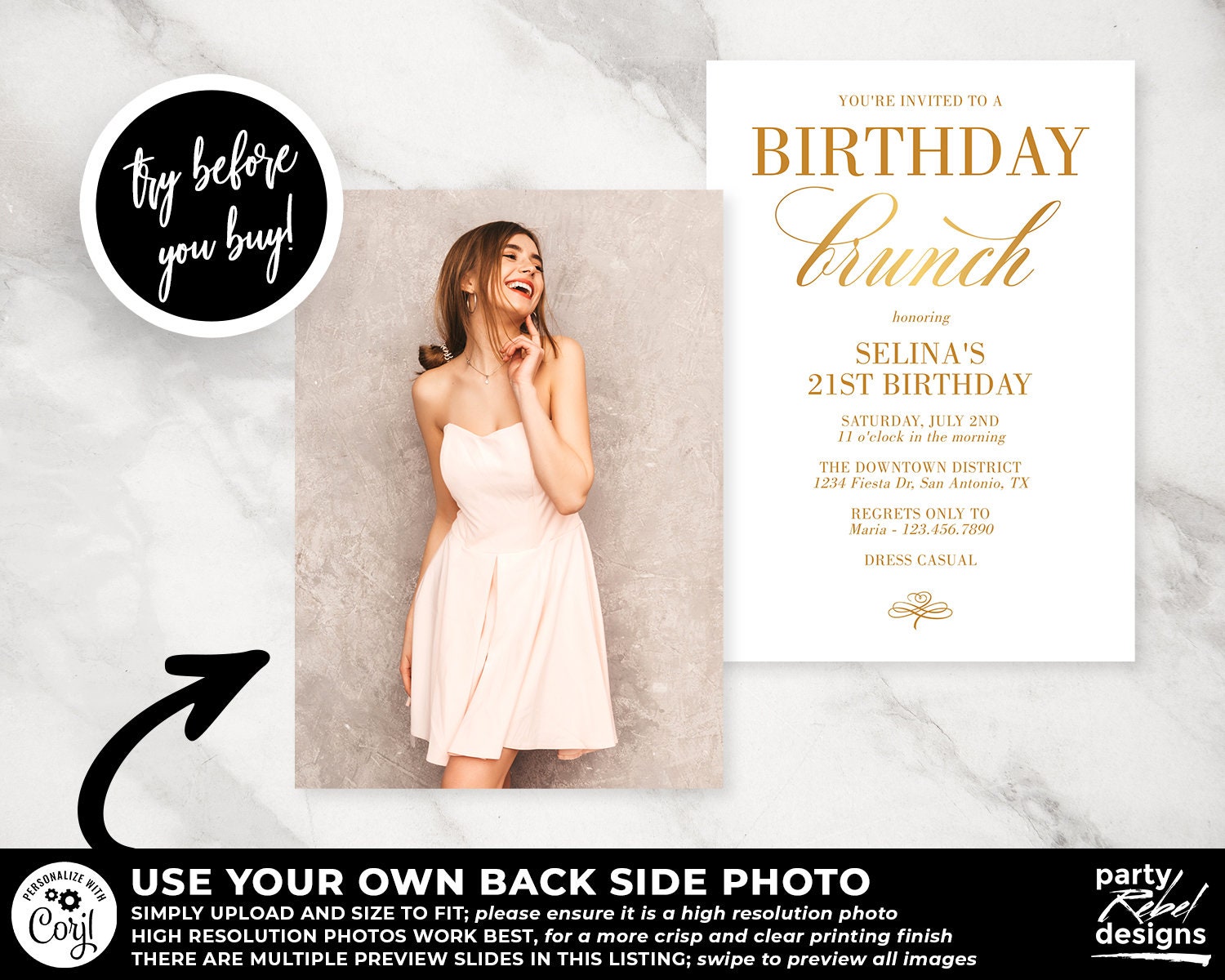 Birthday Brunch Invitation Instant Download, Gold Birthday Invitation,  Classy Birthday Brunch, Holiday Brunch, Retirement Brunch, BD12 - Etsy  Israel