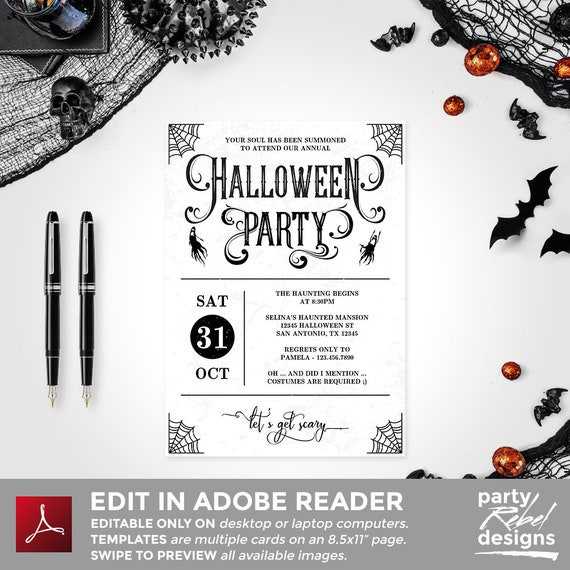 Halloween Get together Invitation Printable, Halloween Invitation, Halloween Template, Halloween Dress Social gathering, Editable, Witch Celebration, HW03 photograph about Printable Halloween Party Invitations named Halloween Celebration Invitation Printable, Halloween Invitation, Halloween Template, Halloween Gown Social gathering, Editable, Witch Occasion, HW03