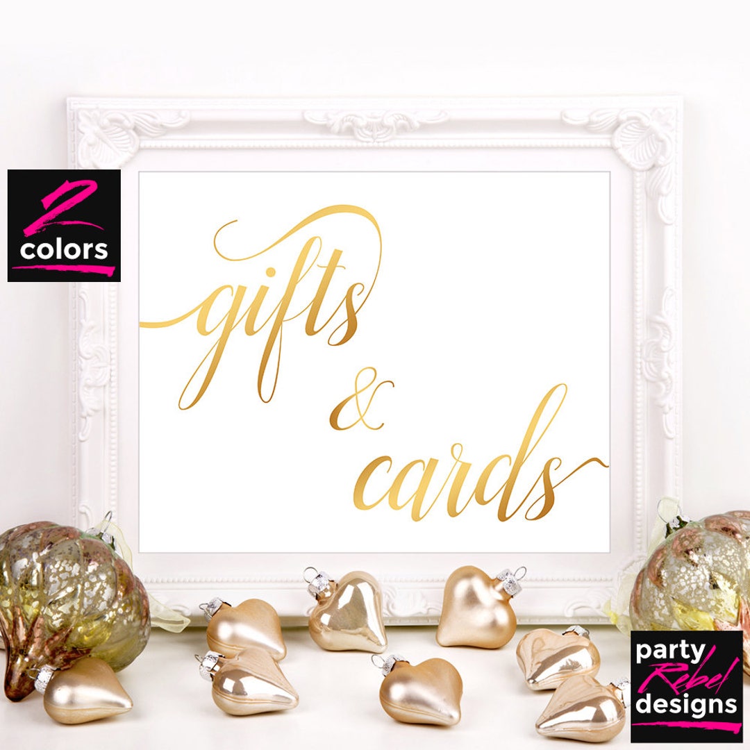 Gifts and Cards Printable Sign Cards and Gifts Printable - Etsy