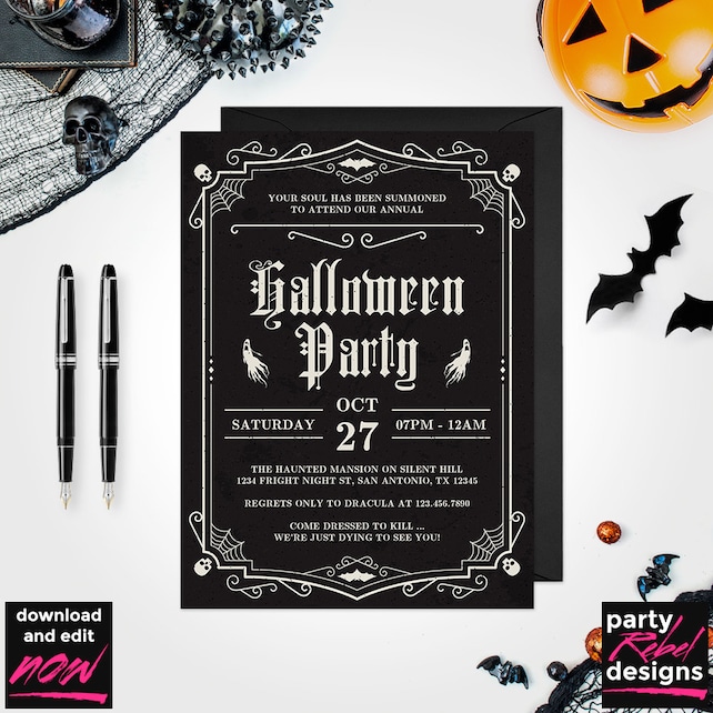 Halloween Party Invitation Printable