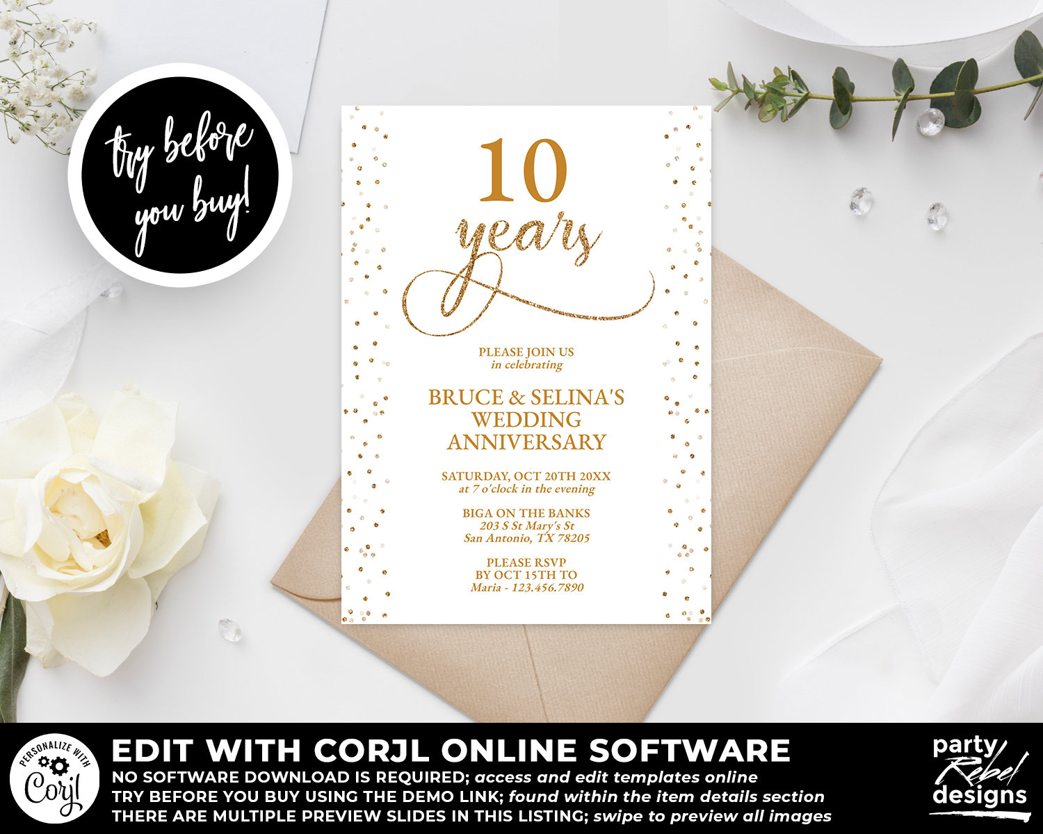 anniversary-invitation-template-happy-anniversary-gold-anniversary-invitation-anniversary-party-invite-birthday-party-corjl-av01-etsy