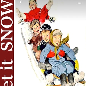 vintage sledding graphic-wood sign, 24 x 30