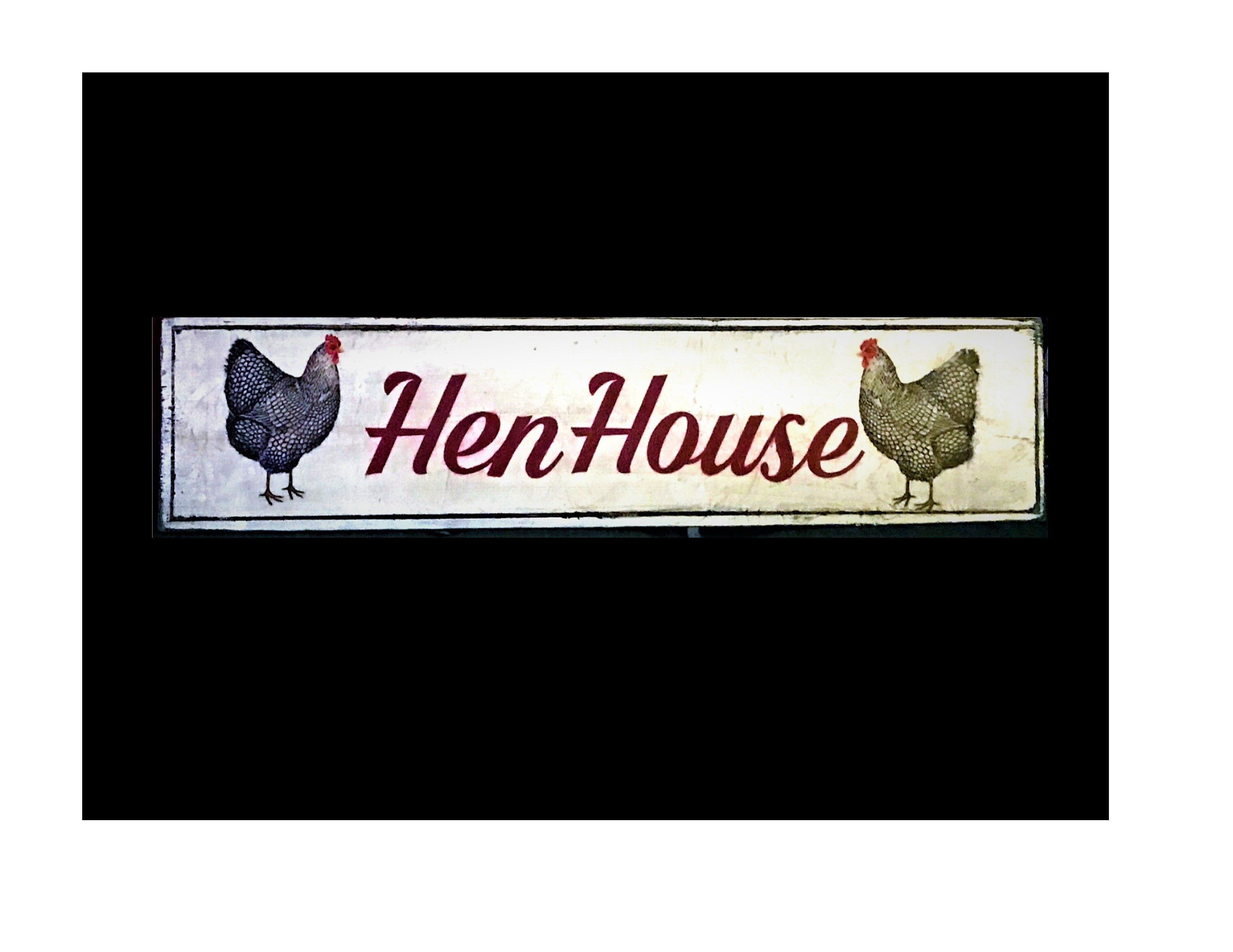 Hen Sign WOOD SIGN Vintage Hen House Sign: Farmhouse Chicken Coop Decor - Etsy
