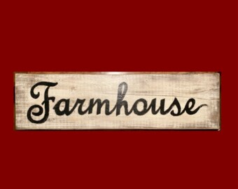 HOLZ Schild Bauernhaus Holzschild: Rustikales Dekor (8x28 inches)