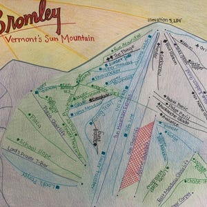 Carte des montagnes de Bromley dessinée à la main