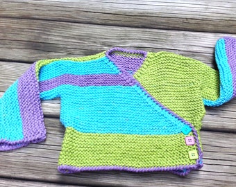 Knit baby jacket, toddler cardigan, knit bolero, bright colors sweater  , kimono sweater , children knitwear , unisex children coat