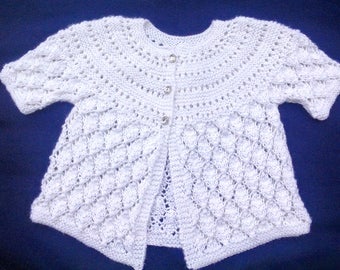 Knit cardigan, toddler knit jacket ,  child lace cardigan, first communion accessories ,  hand knit sweater , girl spring jacket