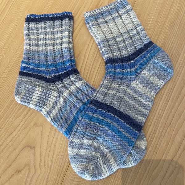 Hand knit socks, men socks, merino wool and nylon, gift for him