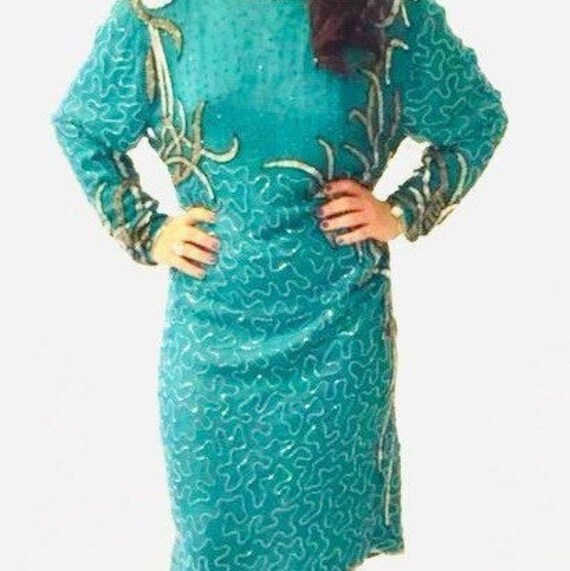 Vetement Femme Vintage Roaring 20s Tourqouise And
