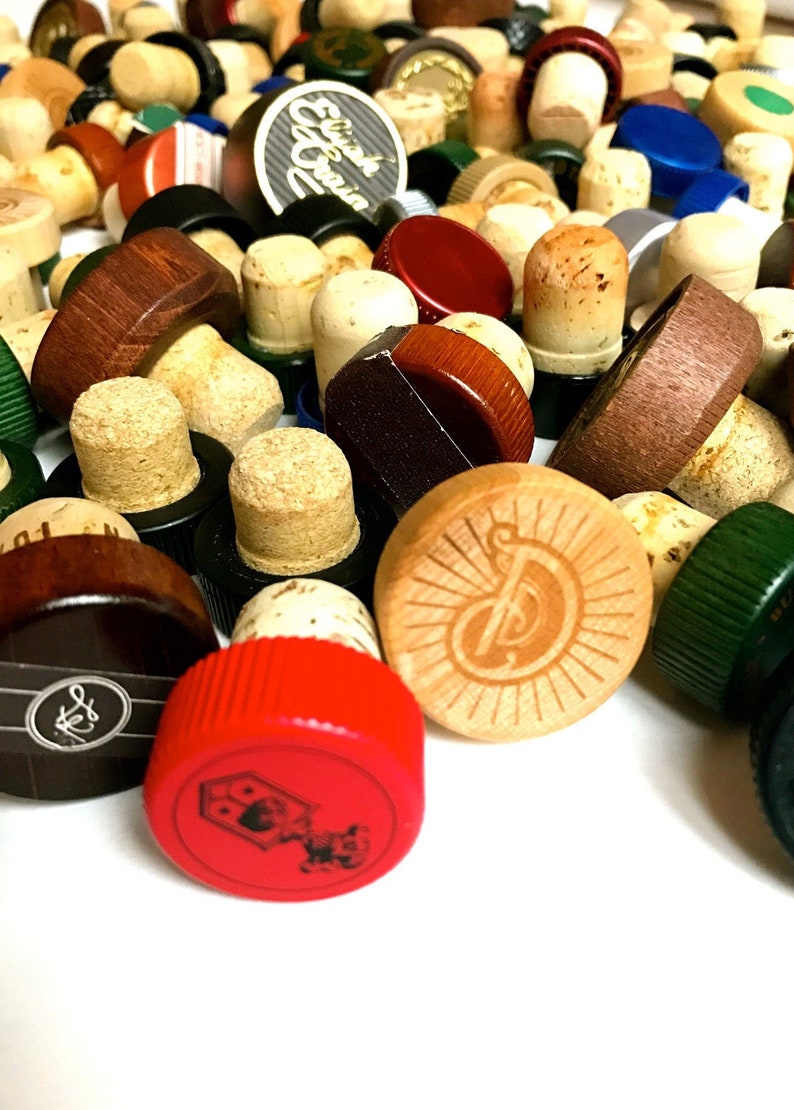 20 Recycled Liquor Cork Tops Alcohol Cork Bottle Tops Etsy