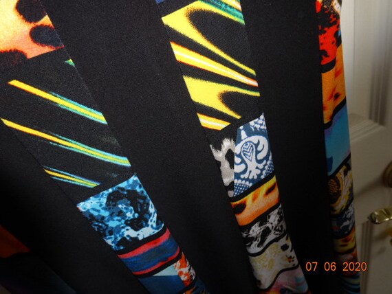 FRANK LYMAN Designer Dress Black With Geometric Pattern Panels Little Worn. Fit Size 10 12 Etsy UK