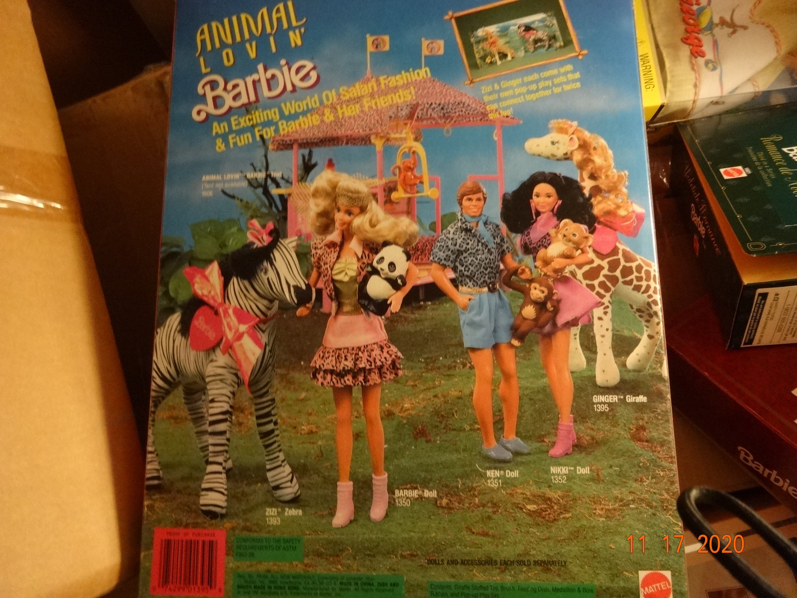 Doll,barbie, ZIZI the Zebra, Animal Lovin' Safari Series, 1988