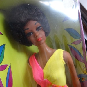 70s/80s Authentic Vintage Black Hair Mattel BARBIE Afro-american Christie  Fashion Doll European Edition Superstar Rockers Original Dress 