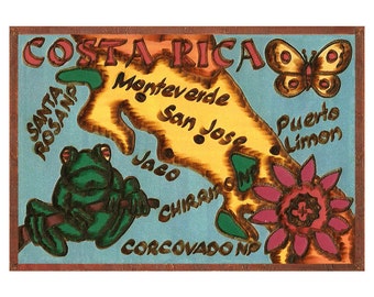 COSTA RICA Leather Photo Album, Personalized Photo Album, Our Adventure Book, 3rd Leather Anniversary Gift, Color