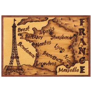 FRANCE Leather Photo Album, Personalized Photo Album, Our Adventure Book, 3rd Leather Anniversary Gift, Natural