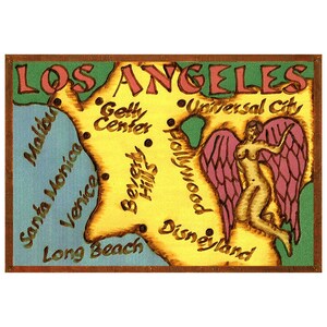 LOS ANGELES Leather Photo Album, Personalized Photo Album, Our Adventure Book, 3rd Leather Anniversary Gift, Color