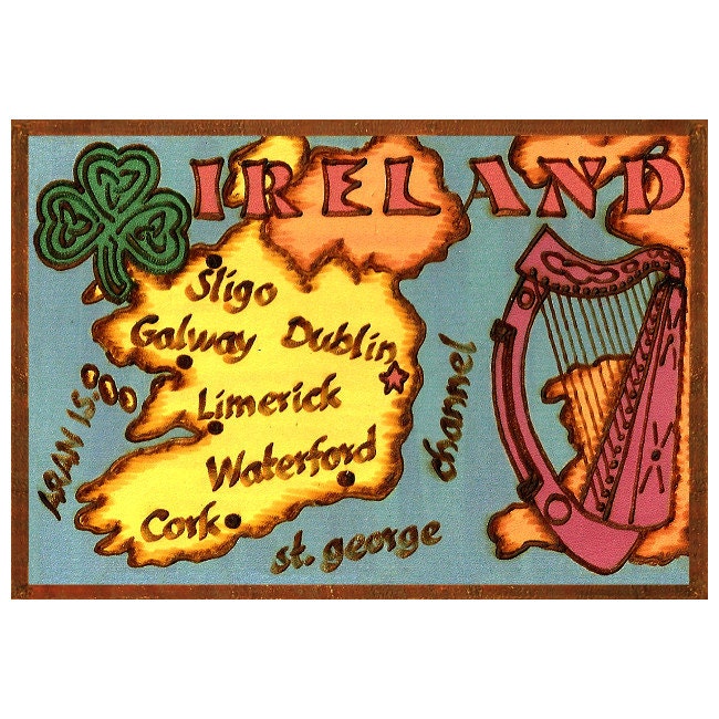 IRELAND Leather Photo Album, Personalized Photo Album, Our Adventure Book, 3rd Leather Anniversary Gift, Color