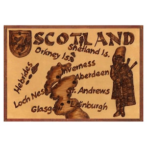 SCOTLAND Leder Fotoalbum, personalisierte Fotoalbum, unser Abenteuer-Buch, 3. Leder-Jubiläumsgeschenk, natürliche